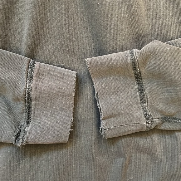 American Eagle Green Geometric Graphic Hoodie Sweatshirt Distressed Cotton Large - Picture 10 of 12